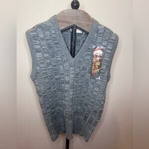 VTG Men's M Sweater Vest V Neck Grandpa Core Virgin Acrylic Preppy NWT NOS